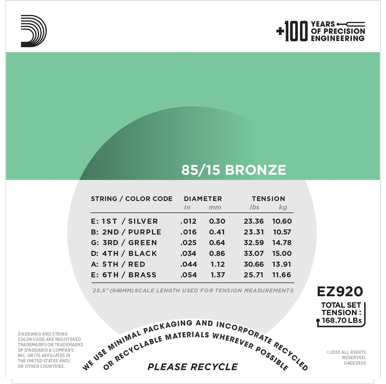D'Addario EZ920 по цене 870 ₽