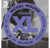D'Addario EXL115-3D по цене 3&nbsp;220 ₽