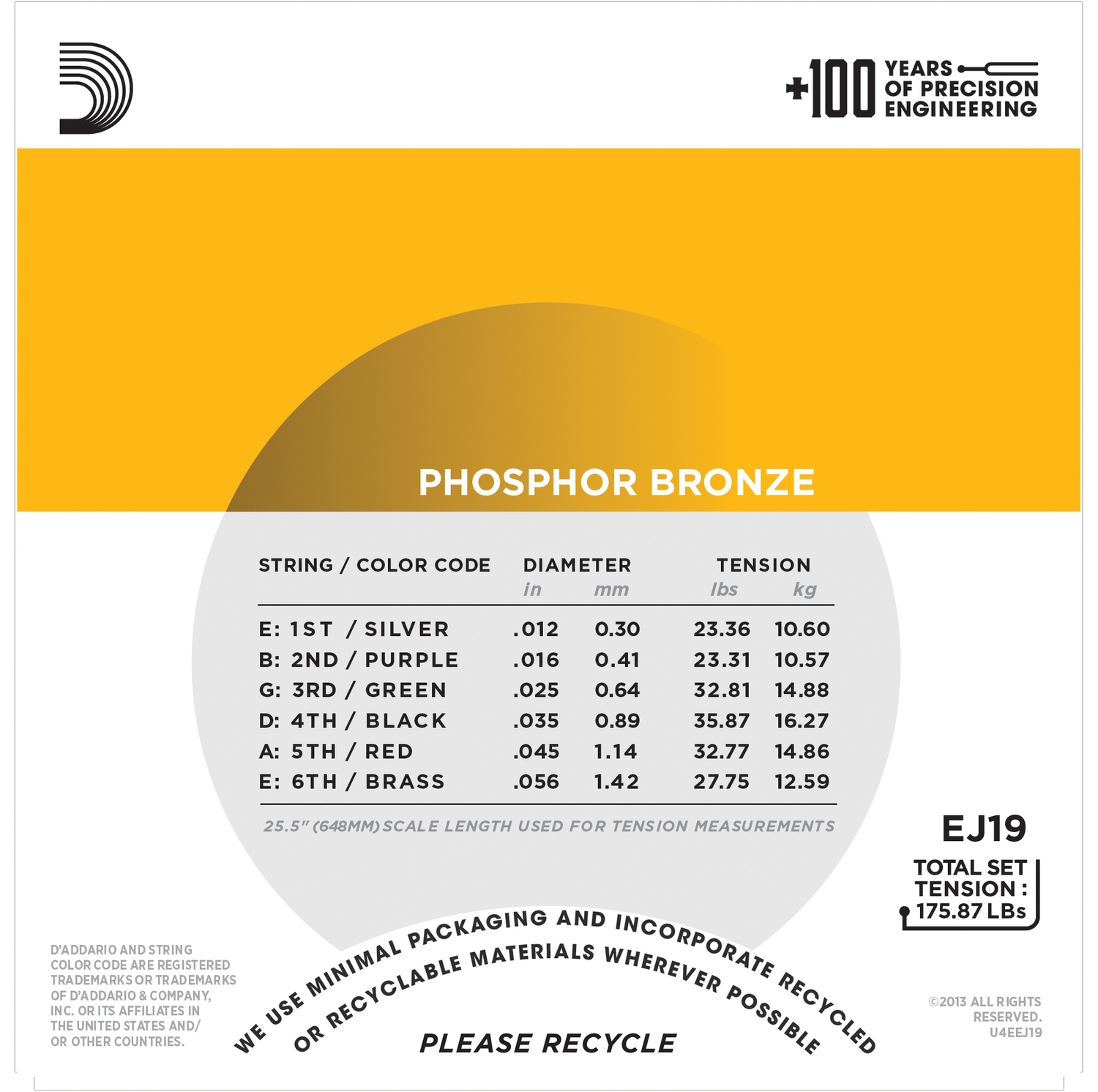 D'Addario EJ19 по цене 1&nbsp;030 ₽