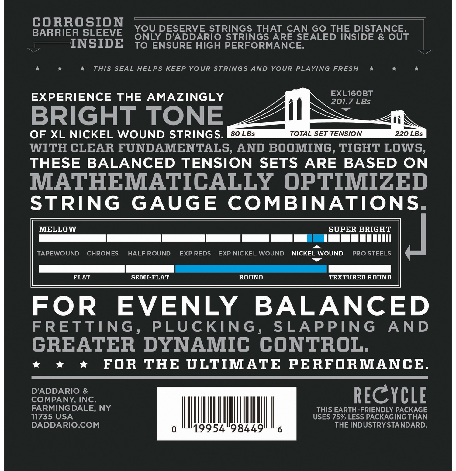 D'Addario EXL160BT по цене 3&nbsp;290 ₽