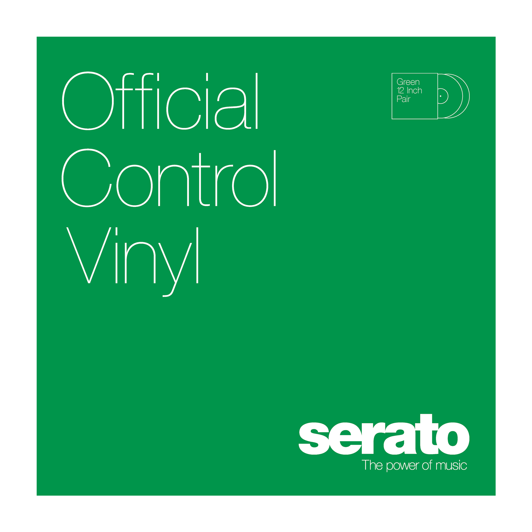 Serato 12" Control Vinyl Performance Series (пара) - Green по цене 4&nbsp;480 ₽