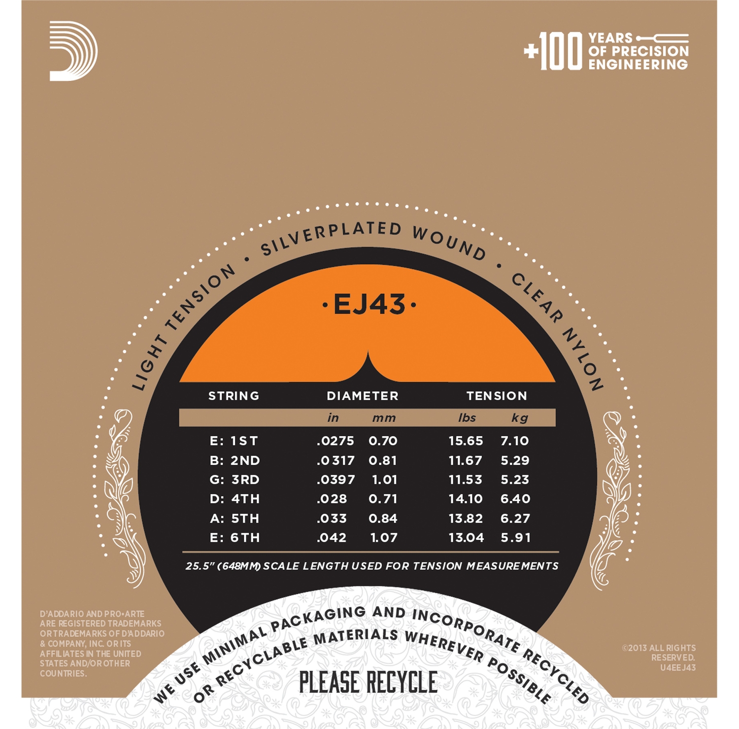 D'Addario EJ43 по цене 1&nbsp;750 ₽