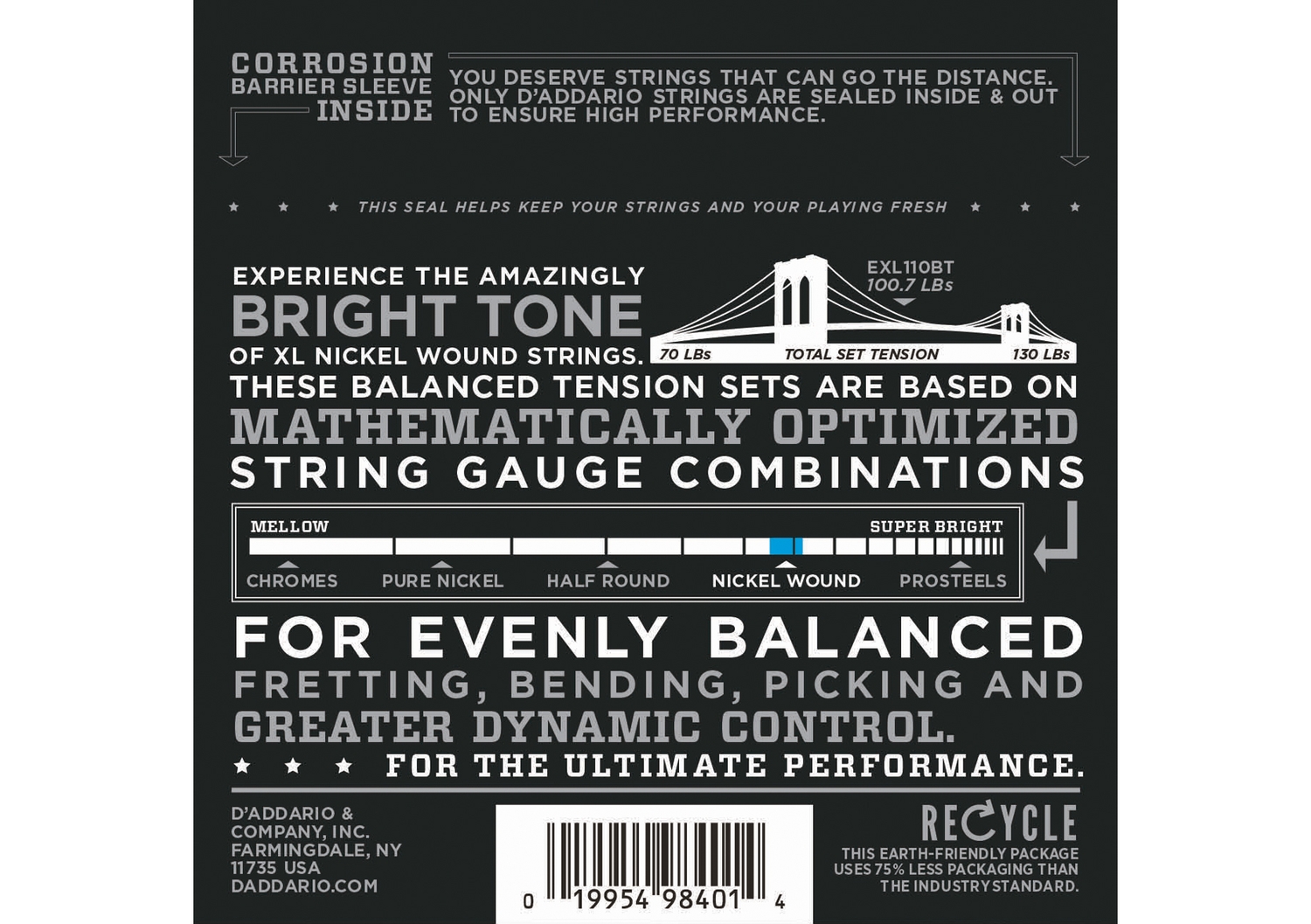 D'Addario EXL110BT по цене 1&nbsp;090 ₽