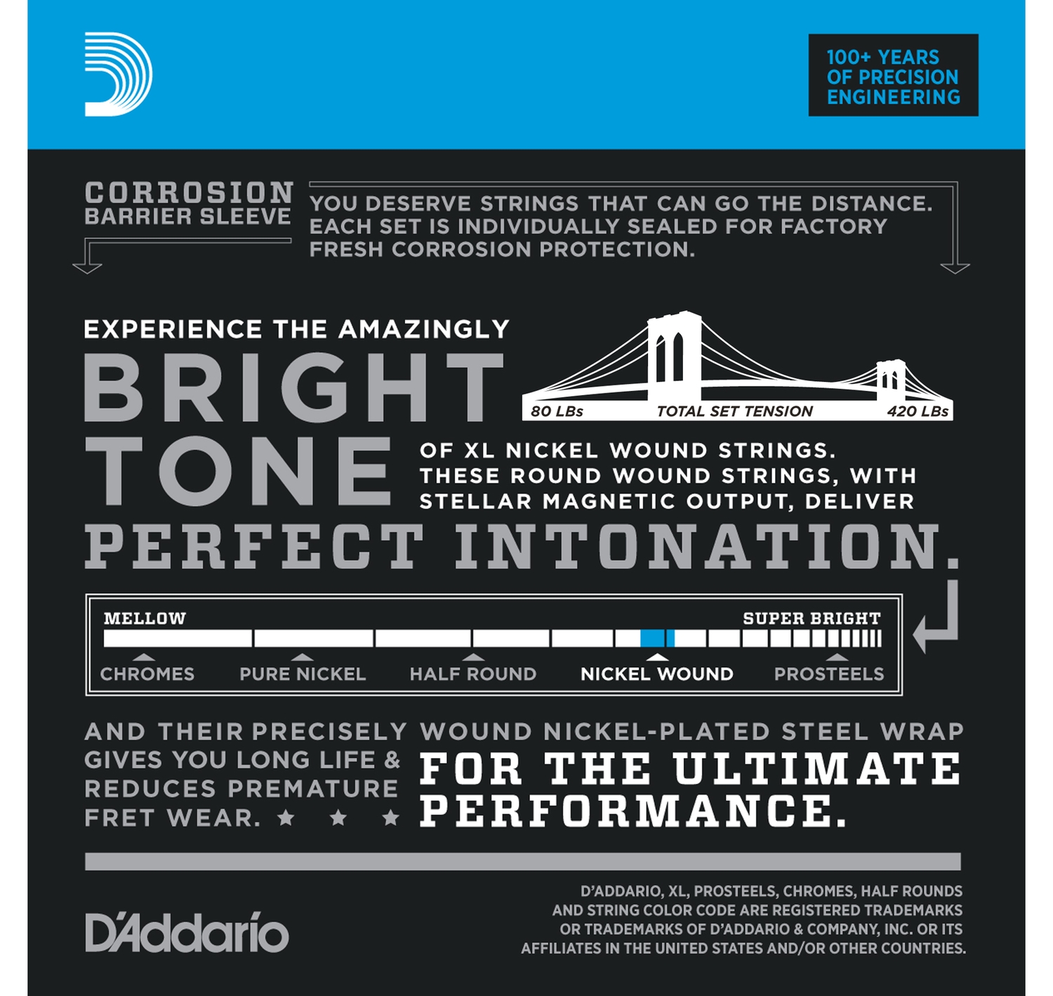 D'Addario EXL160TP по цене 5&nbsp;000 ₽