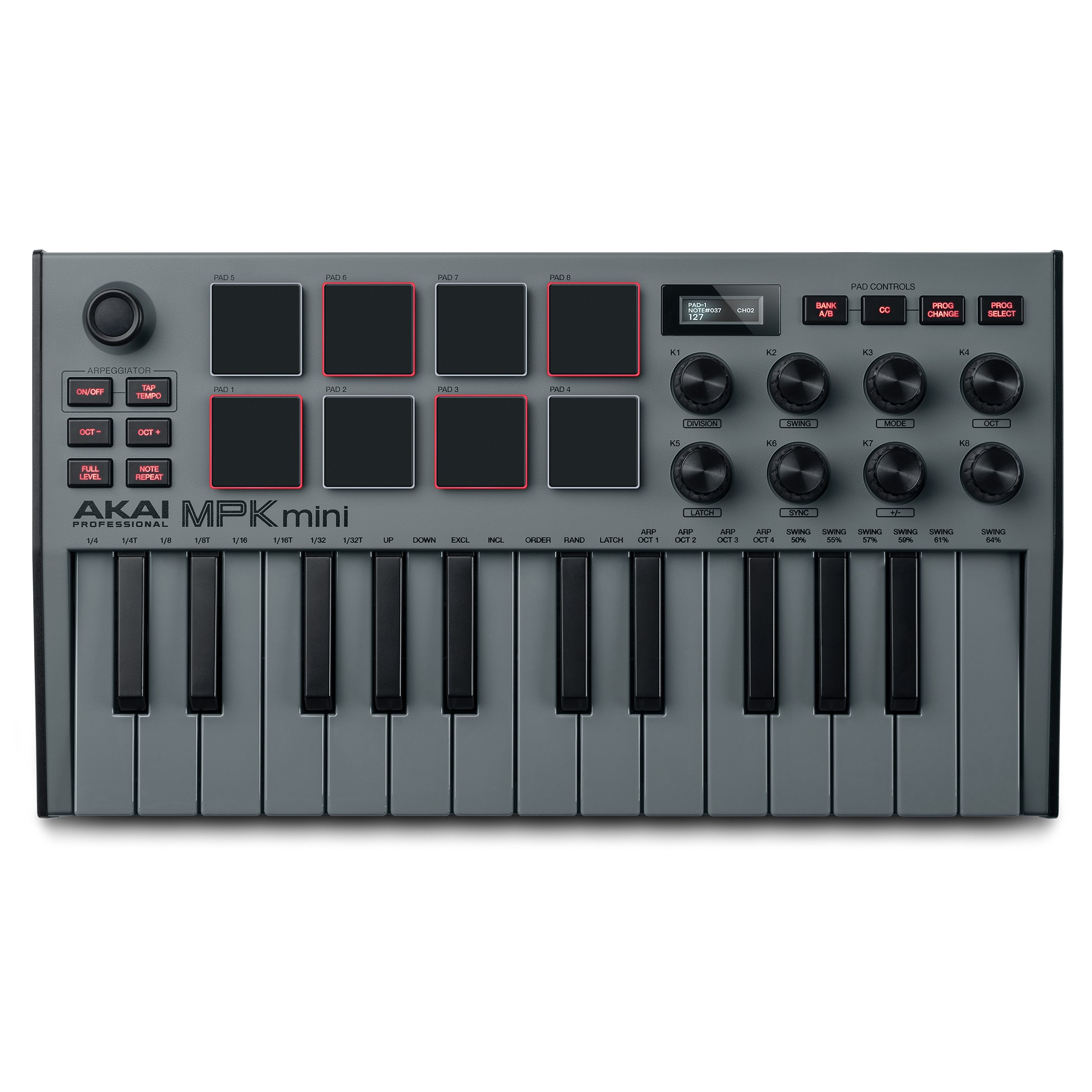AKAI PRO MPK Mini MK3 Grey по цене 16&nbsp;490 ₽