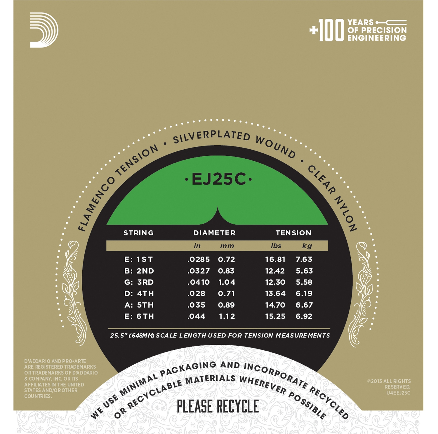 D'Addario EJ25C Flamenco по цене 1&nbsp;700 ₽