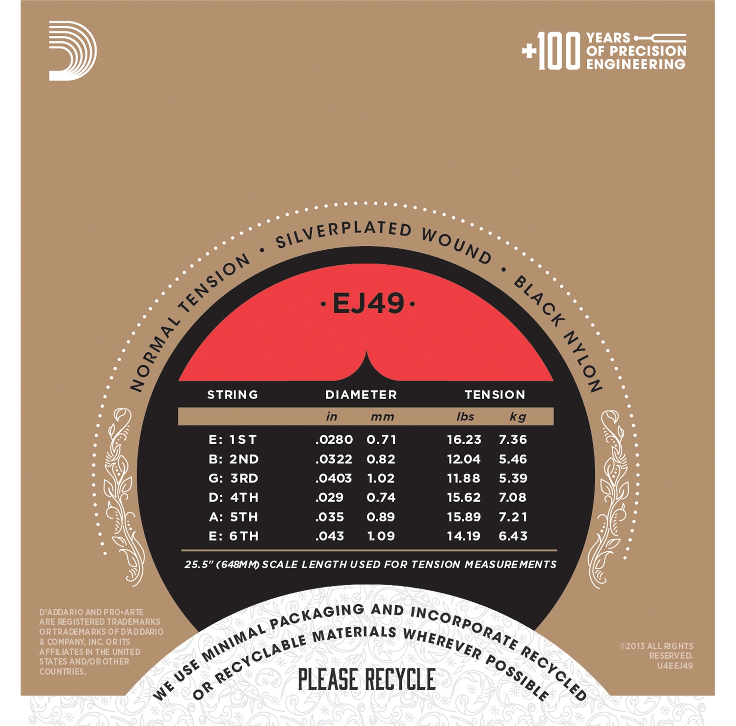 D'Addario EJ49 по цене 1&nbsp;030 ₽