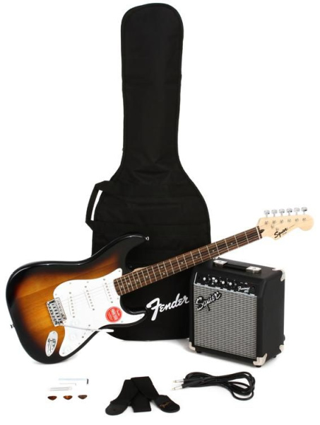 Fender Squier Stratocaster Pack Brown Sunburst по цене 54&nbsp;000 ₽