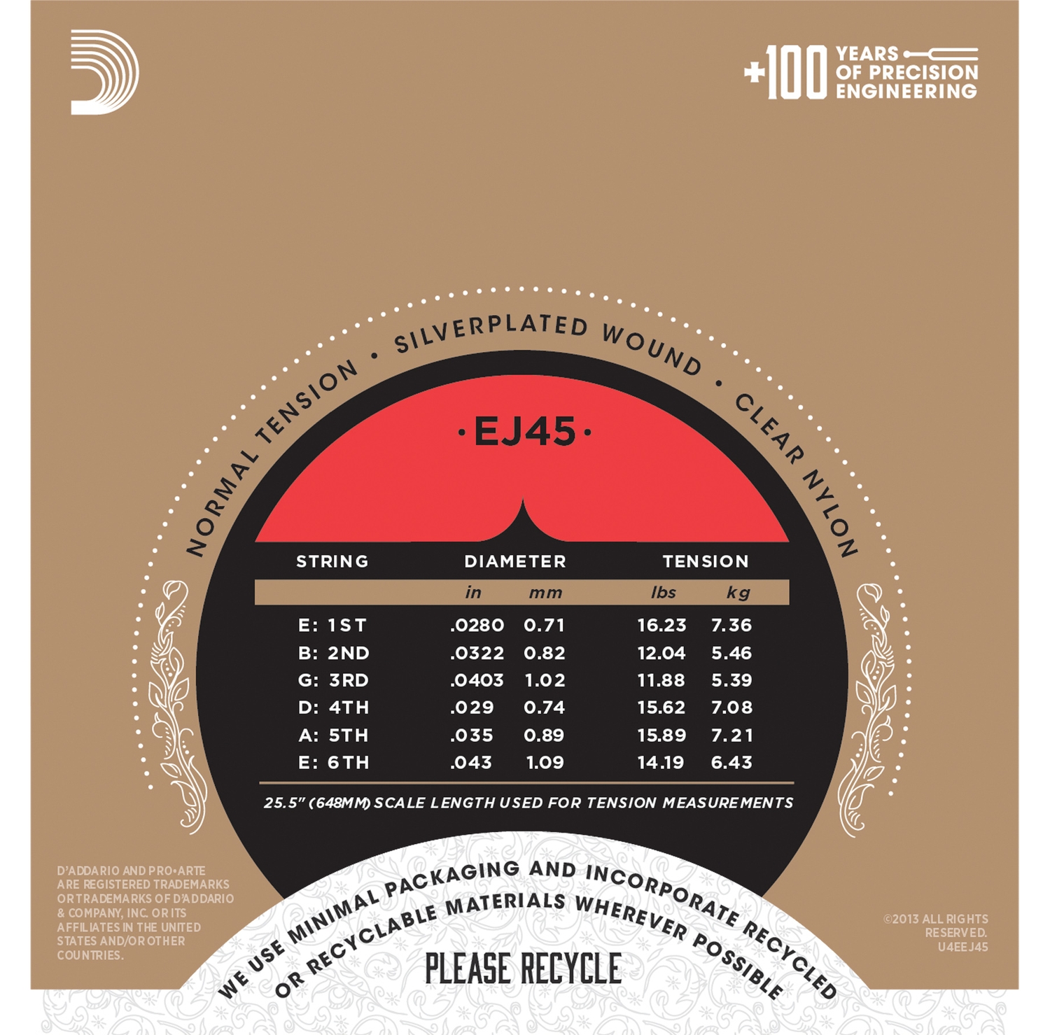 D'Addario EJ45 по цене 1&nbsp;490 ₽