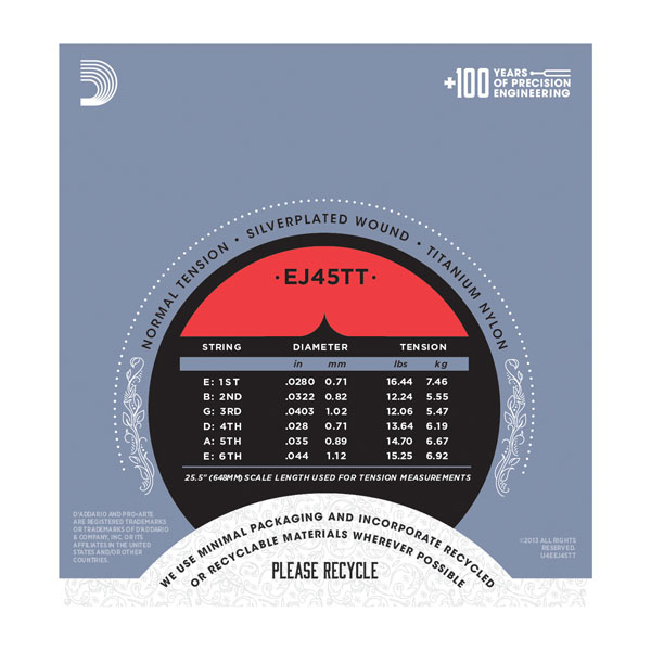 D'Addario EJ45TT по цене 3&nbsp;290 ₽