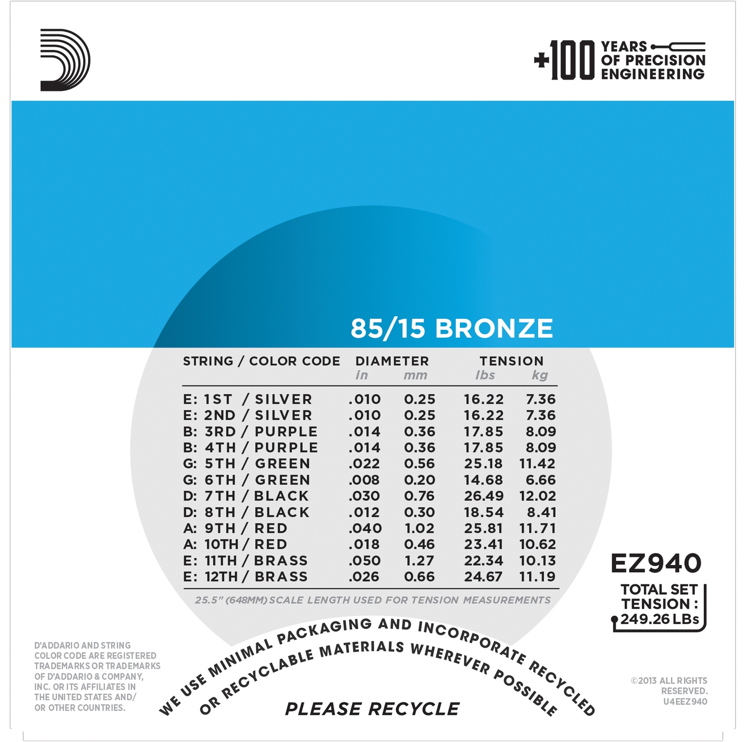 D'Addario EZ940 по цене 810 ₽