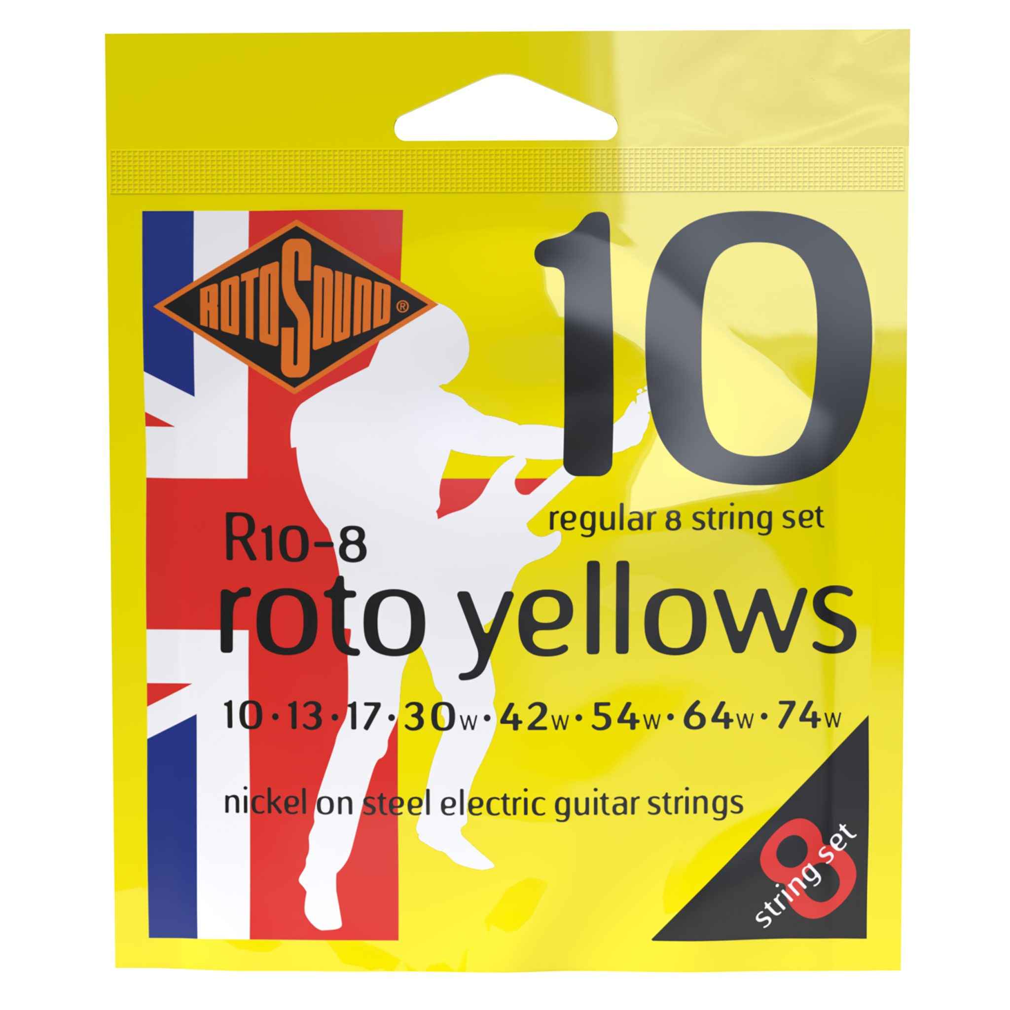 Rotosound R10-8 8 String Nickel Set по цене 1&nbsp;300 ₽