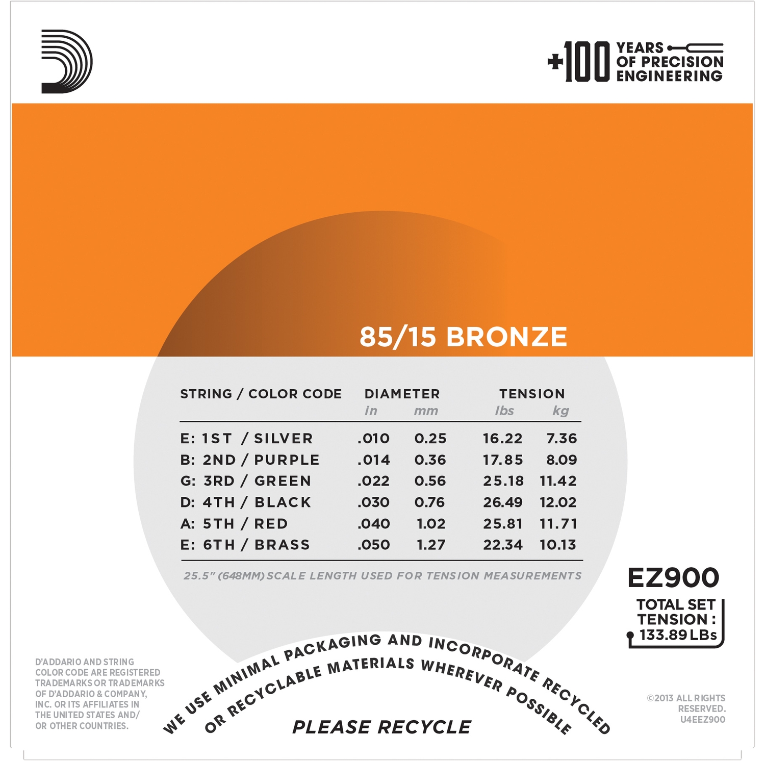 D'Addario EZ900 по цене 870 ₽