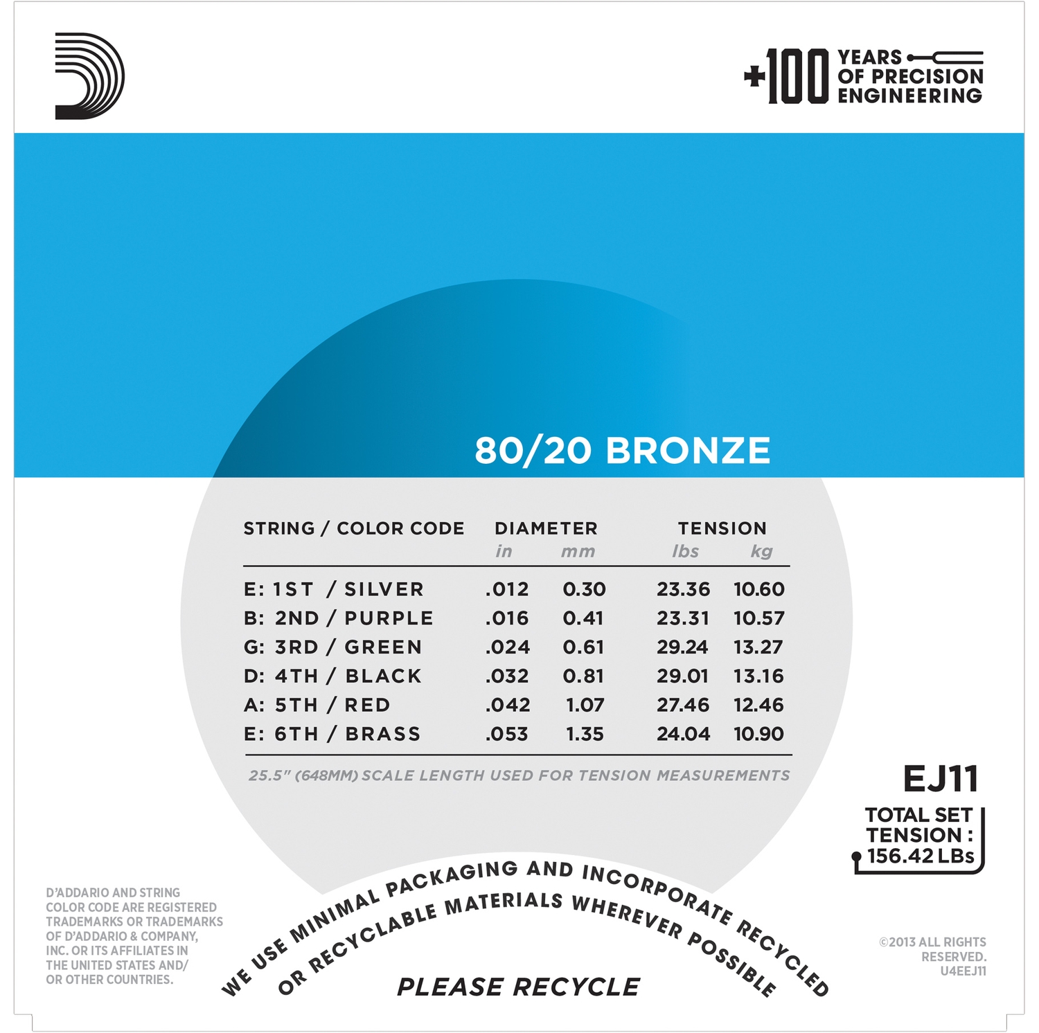 D'Addario EJ11 по цене 790 ₽