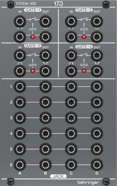 Behringer SYSTEM 100 173 QUAD SIGNAL GATE/ PATCH BAY по цене 13&nbsp;290 ₽