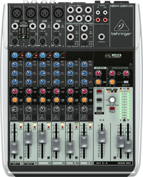 Аренда микшерного пульта Behringer XENYX Q1204USB по цене 1 500.00 руб.
