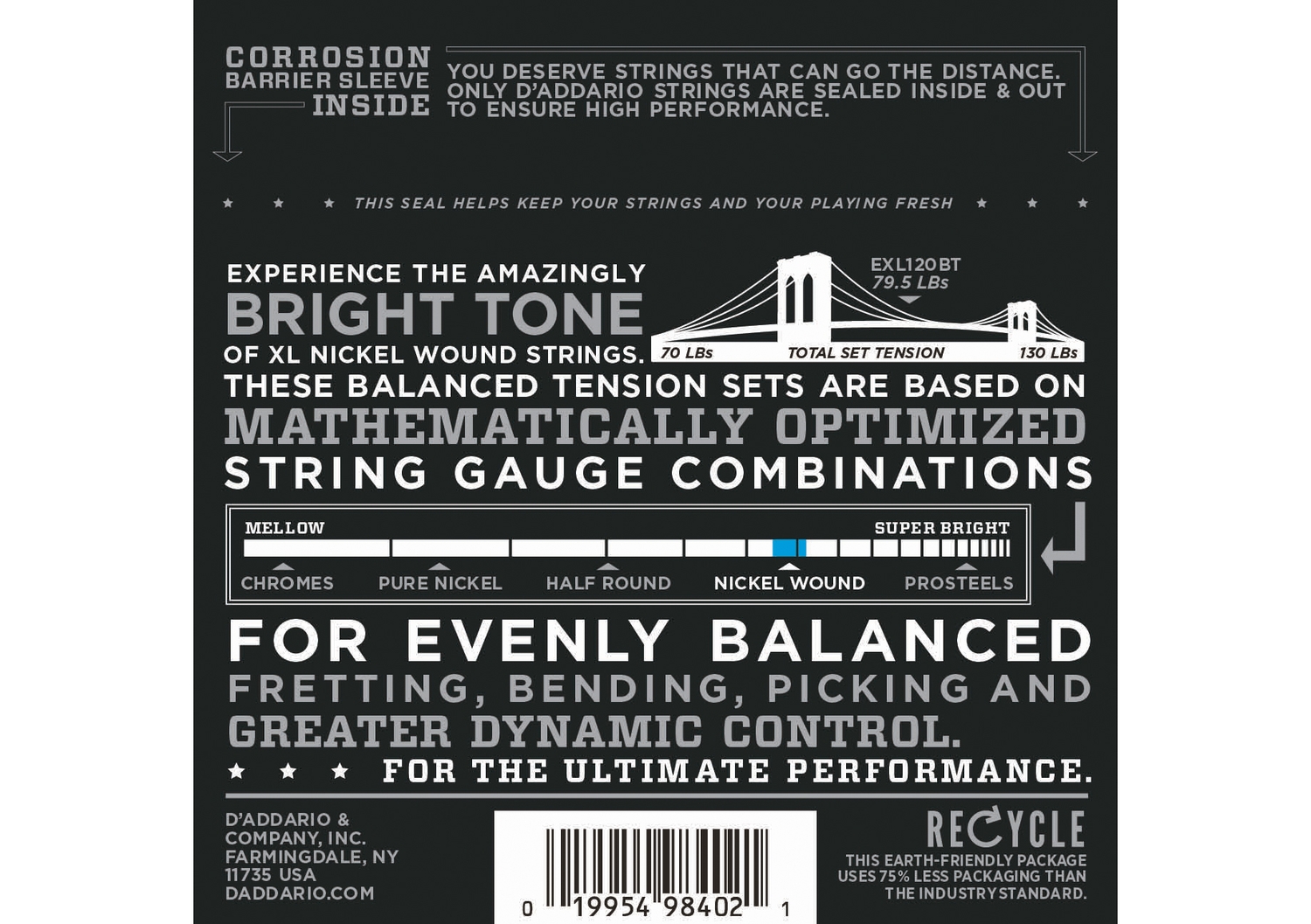D'Addario EXL120BT по цене 950 ₽