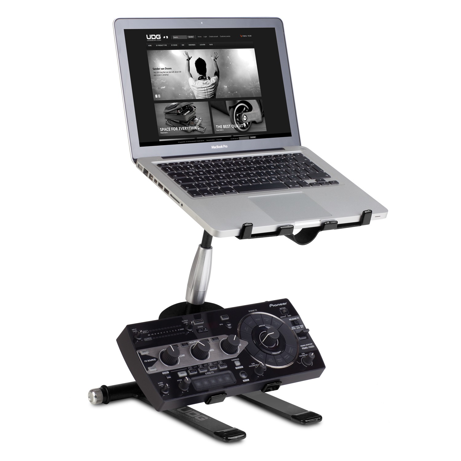 UDG Creator Laptop Controller Stand Aluminium Black по цене 13&nbsp;480 ₽