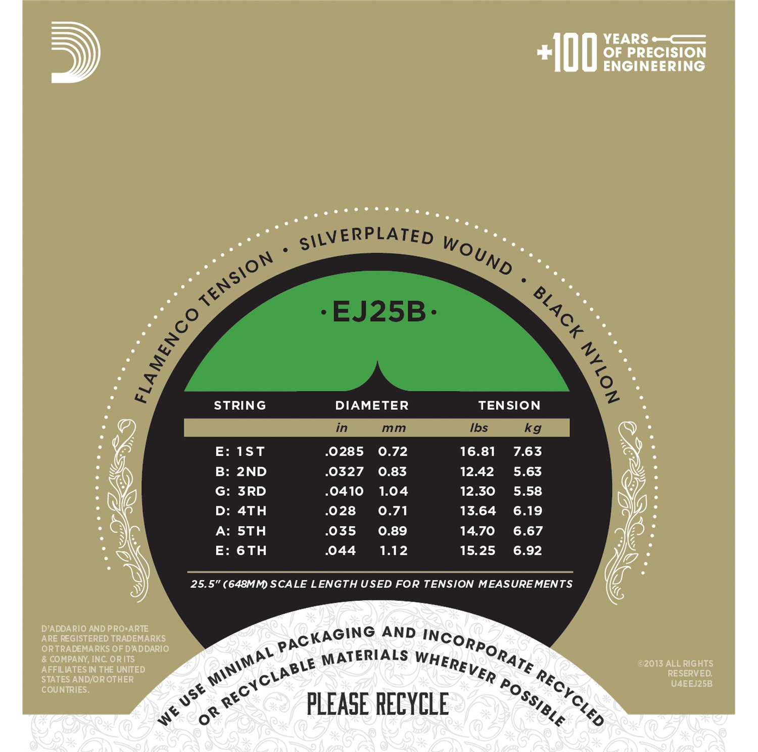 D'Addario EJ25B Flamenco по цене 3&nbsp;490 ₽