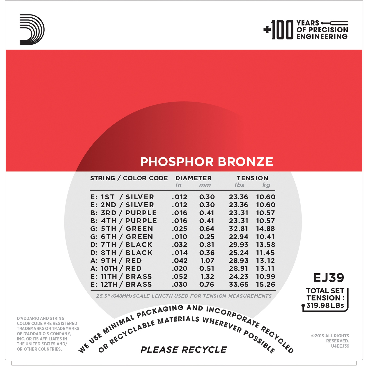 D'Addario EJ39 по цене 3&nbsp;490 ₽