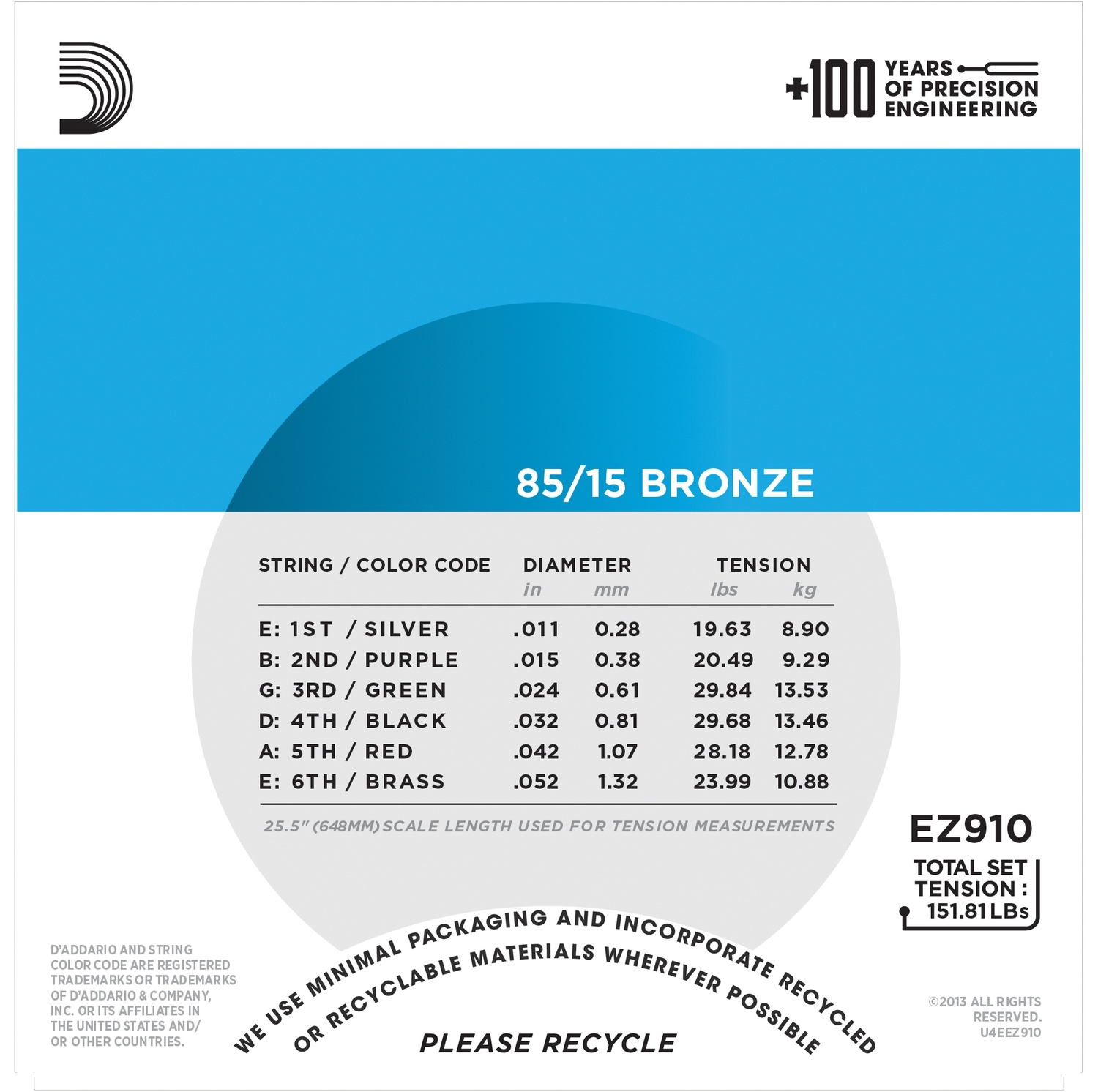 D'Addario EZ910 по цене 1&nbsp;190 ₽