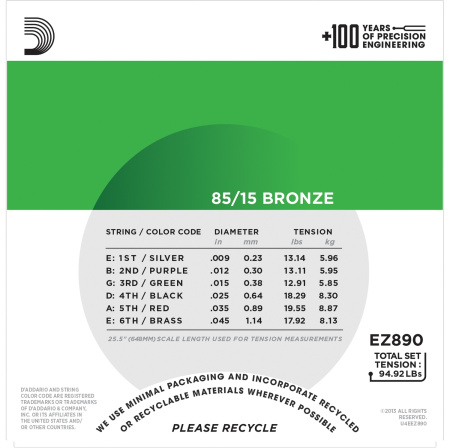 D'Addario EZ890 по цене 870 ₽
