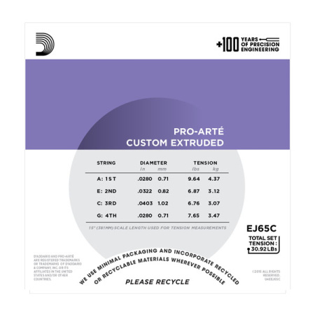 D'Addario EJ65C по цене 550 ₽