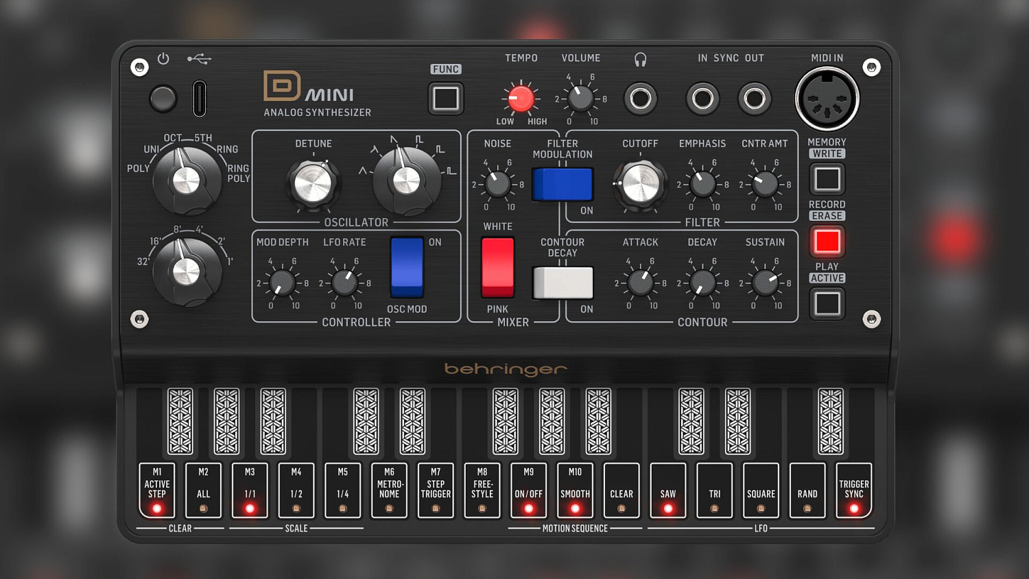 Behringer D Mini: мини‑синтезатор по мотивам Minimoog Model D