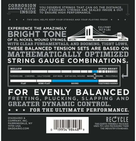 D'Addario EXL170BT по цене 4&nbsp;150 ₽